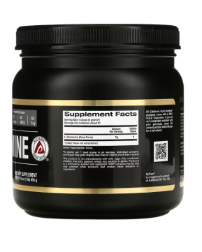 California Gold Nutrition, AjiPure, порошок L-глютамина, без глютена, 454 г 